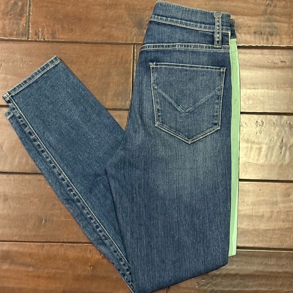 Hudson Barbara Side Stripe High Rise Skinny Jeans